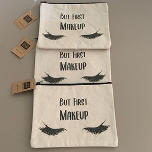 Canvas Makeup Pouch Set - Cream​​